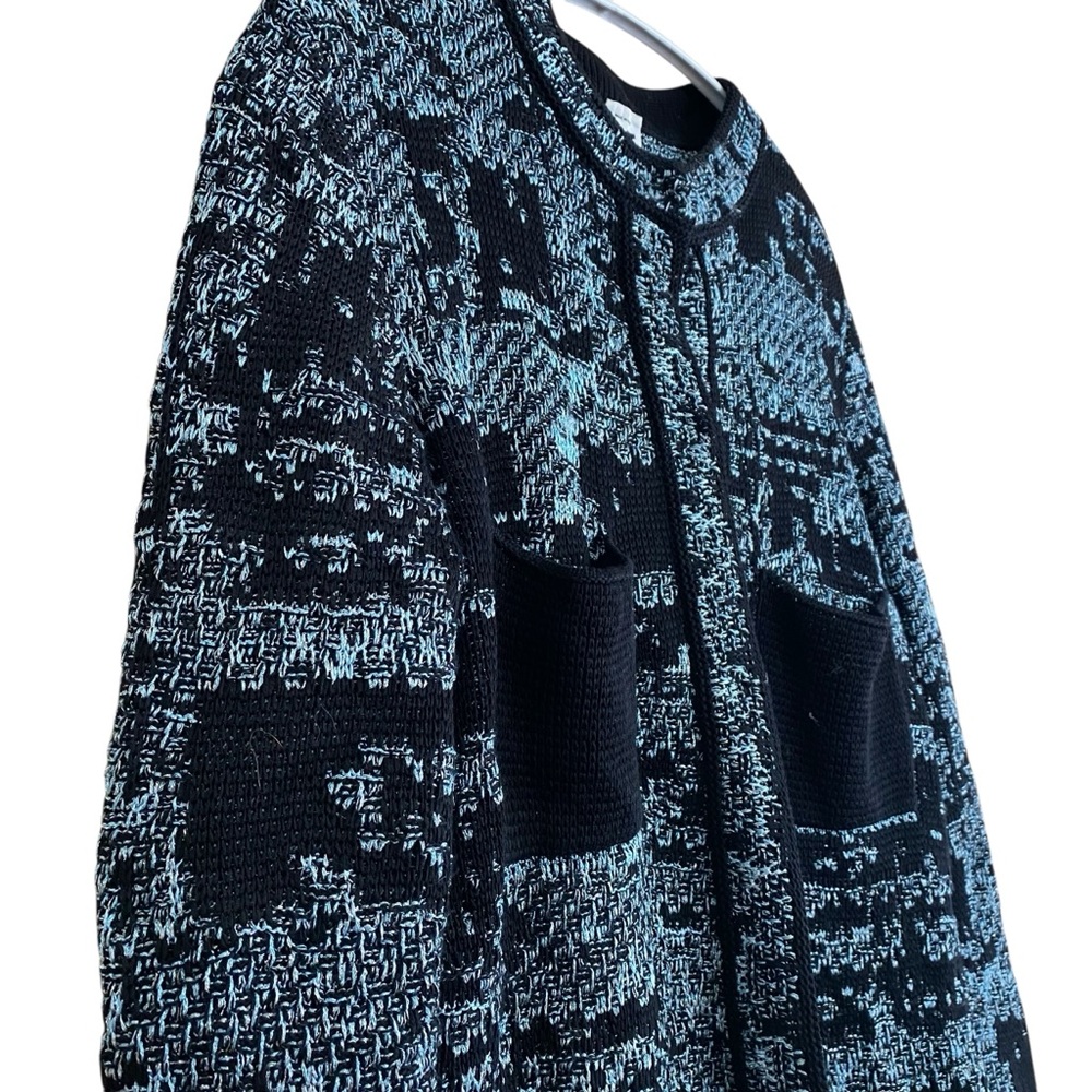 Vintage MISSONI ITALIAN Made 1/4 Snap Open Front Knit Coat Cardigan With Pockets